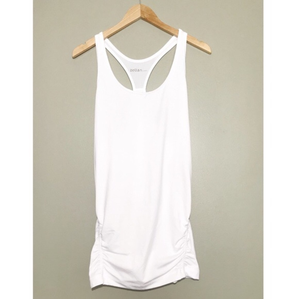 Zella Ruched Eyelit Tank Top